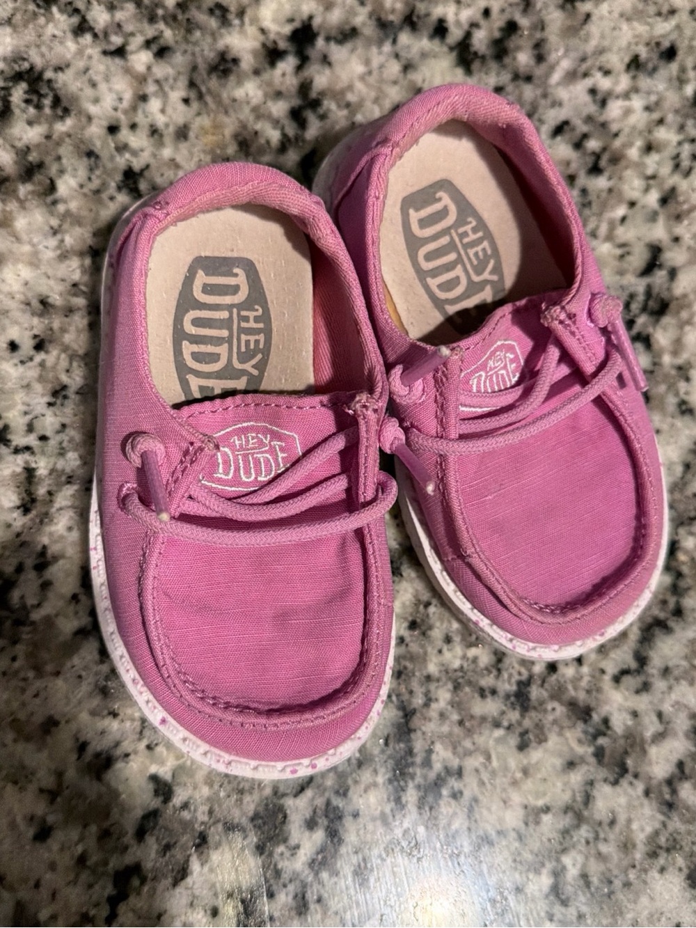Kids Hey Dude Wendy Toddler Slub Canvas Shoes Violet Size K5 - Picture 3 of 4